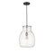 Z-Lite Bella 1 Light Pendant, Matte Black & Clear 476P-MB-BN - alternate 6